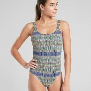 Athleta Prismatic Scoop One Piece Swimming Suit Sz
